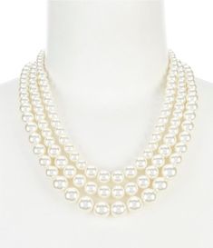 Women's Pearl Jewelry | Dillard's Pearl Jewlery, Necklace Layers, Apple Dumplings, Jewelry Promotion, Pearl Collar, Beautiful Tiaras, Pearls Jewelry, Crescent Roll, Statement Bib Necklace