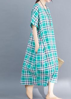 Natural green cotton clothes 2019 Sleeve plaid Plus Size Clothing summer Dress

This dress is made of cotton or linen fabric, soft and breathy. 

Flattering cut. Makes you look slimmer and matches easlily.
 
Materials used: cotton linen

Measurement:Size L/BUST-117cm   
length 117cm / 45.63
bust 132cm / 51.48"
Sleeve length 33cm / 12.87"


Size XL/BUST-118cm   
length 118cm / 46.02
bust 136cm / 53.04"
Sleeve length 34cm / 13.26"



We ship worldwide.

Tracking numbers provided for all orders. Summer Plaid Dress With Short Sleeves, Casual Plaid Short Sleeve Dress For Picnic, Casual Short Sleeve Plaid Dress For Picnic, Casual Plaid Dress For Beach, Green Casual Dress For Picnic, Casual Green Dress For Picnic, Casual Plaid Dress For Spring Picnic, Casual Linen Plaid Dress, Casual Cotton Plaid Dress For Vacation