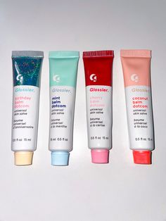 glossier aesthetic fashion makeup Glossier Tumbler, Glossier Products Aesthetic, Glossier Ember, Glossier Cloud Paint Aesthetic, Glossier Haloscope, Balm Dotcom, Mint, Coconut