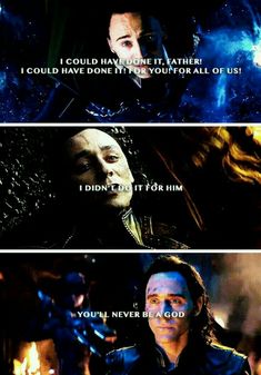 the avengers movie scene with captain america and loki in different scenes, one is saying i could