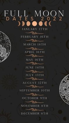 an event poster for the full moon date