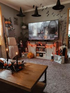 Halloween Aesthetic Decor Halloween Aesthetic, Halloween Decor, Halloween Decorations, Living Room, Halloween