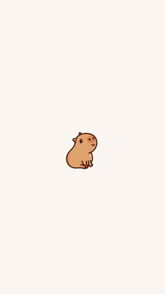 Neutral background with small capybara cartoon drawing in the centre Aesthetic Animals Drawing, Cute Wallpapers Animals Cartoon, Draw Capybara, Small Cartoon Drawings, Funny Animal Backgrounds Wallpapers, Kapibara Drawing, Kapibara Wallpaper, How To Draw A Capybara, How To Draw Capybara