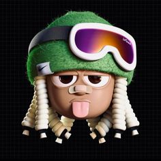 an image of a cartoon character wearing ski goggles