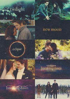 the twilight saga is shown in this collage