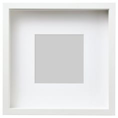 an empty white square frame on a white background