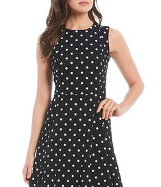 Calvin Klein Polka Dot Scuba Crepe Midi Dress | Dillard's Sleeveless Lined Mini Dress In Elastane, Polka Dot Sleeveless Lined Dress, Fitted A-line Sleeveless Elastane Dress, Polka Dot Sleeveless A-line Dress, Calvin Klein Sleeveless Lined Mini Dress, Polka Dot Fitted A-line Sleeveless Dress, Fitted Polka Dot Sleeveless A-line Dress, Fitted A-line Sleeveless Dress With Polka Dot Pattern, Calvin Klein Fitted A-line Mini Dress