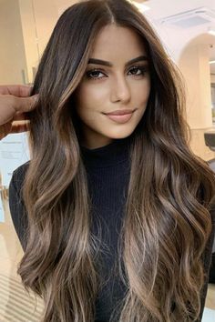 Bombshell Hair, Brunette Hair With Highlights, Fall Hair Color For Brunettes, Radical Change, Glamorous Hair, Brunette Balayage Hair, Brown Hair Balayage, Long Dark Hair, Hair Color Ideas For Brunettes