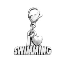 PRICES MAY VARY. Material: Alloy. Size: "I Love Swimming" charm: 22mm(0.9")*15mm(0.6"). Package: The Swimming Charm will arrive in a velvet bag ready for giving. How much time do you spend in the water? A great Swim Gift for someone who enjoys the water, Swimmer, Swim Team, Swimming Coach, Swim Mom, or anyone who loves Swimming. The Swimming Charms Pendant perfect for jewelry making like earrings, bracelet, necklace as well as zipper pull, bookmark, key chain, handbag charm, wine charm making, g Swim Team Gifts, Swimming Coach, I Love Swimming, Swim Mom, Gifts For Swimmers, Swim Gifts, Clip On Charms, Chain Handbag, Swim Team