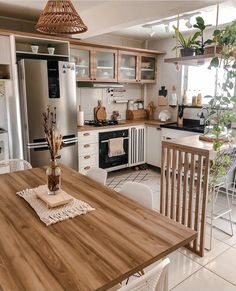 the kitchen is clean and ready to be used for cooking or dining room furniture,