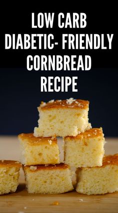 Easy recipe for great tasting Diabetic-Friendly Cornbread. Pair it with Chilli or stew... Oh Yum! Low Carb Cornbread Recipe, Low Carb Meals For Diabetics, Low Carb Cornbread, Cornbread Muffins, Boiled Egg Diet Plan, Cornbread Recipe, Corn Muffins, Best Low Carb Recipes