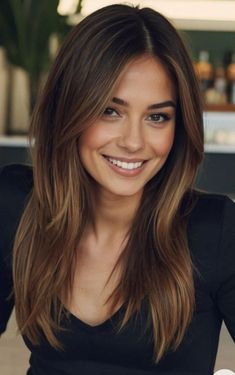 Haircuts For Long Hair Straight, Brown Hair Looks, Hair Inspiration Long, Brunette Hair With Highlights, 90s Hairstyles, Hair Appointment, Haircuts For Long Hair, Beautiful Long Hair, Long Hair Cuts