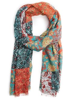 Quilted Scarf, Scarf Making, Trendy Sewing Patterns, Patchwork Print