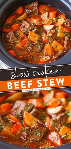 slow cooker beef stew with carrots and potatoes