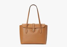 Essential Large Work Tote | Kate Spade New York Laptop Tote Bag Woman, Work Essentials, Work Tote, Work Bags, Embossed Logo, A Bag, Kate Spade New York, Pebbled Leather, Smooth Leather