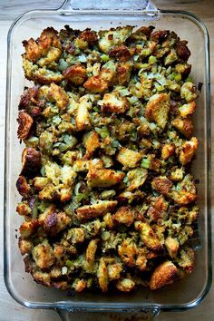 Classic Bread Stuffing | Alexandra's Kitchen Alexandras Kitchen, Bread Thanksgiving, Classic Stuffing, Turkey Dressing, Bread Stuffing, Peasant Bread, Sautéed Onions, Special Meals, Thanksgiving 2022