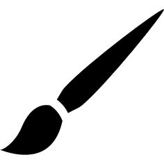 a black and white silhouette of a knife