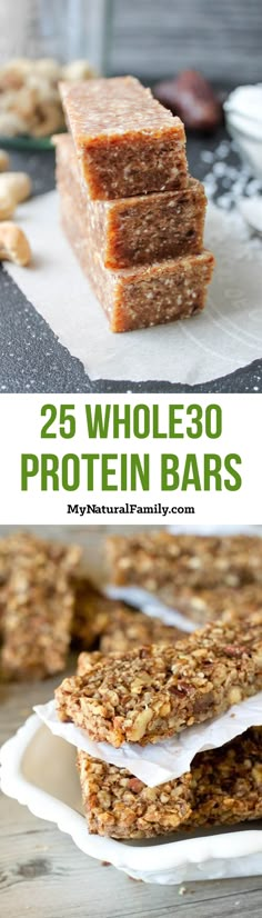 the cover of 25 whole 30 protein bars