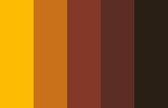 an orange and brown color scheme with horizontal stripes in the center, from top to bottom