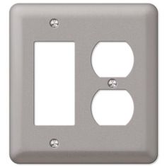 a light switch plate with two white plates on the front and one gray wallplate