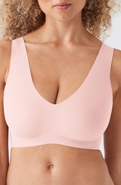 True & Co True Body Lift Full V-Neck Bralette | Nordstrom V-neck Sports Bra With Light Support, Pink Stretch V-neck Bra, Soft Touch Stretch V-neck Bra, Seamless Stretch V-neck Nursing Bra, V-neck Stretch Bra With Soft Touch, Solid V-neck Sports Bra, Stretch Pink V-neck Bra, V-neck Sports Bra With Removable Pads, Fitted V-neck Bra With Soft Touch