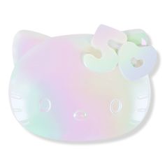 a white hello kitty shaped object on a white background