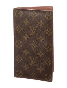 Louis Vuitton Bifold WalletVintage from the 2001 CollectionBrown Coated CanvasLV MonogramLeather TrimLeather Lining & Three Interior Pockets with Card SlotsFlap Closure Brown Louis Vuitton Suit, Vintage Louis Vuitton, Bifold Wallet, Print Patterns, Louis Vuitton, Women Accessories, Wallet, Pattern