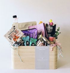 a basket filled with lots of different types of items