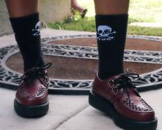 Black T.U.K. Skull Logo Women’s Sock K Logo, Sock Style, Logo Women, Skull Logo, Crew Sock, Doc Marten Oxford, Shoes Outlet, Fashion Socks, Cool Socks