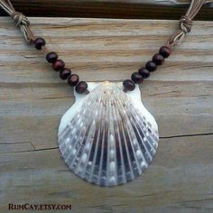 Scallop Seashell, Shell Jewellery, Diamond Star Necklace, Sea Jewelry, Seashell Necklace, Cotton String, Elephant Pendant