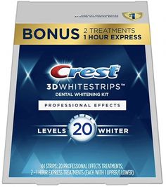 Amazon.com: Crest 3D Whitestrips, Professional Effects, Teeth Whitening Strip Kit, 44 Strips (22 Count Pack) : Health & Household Crest Teeth Whitening Strips, Tooth Sensitivity, Teeth Whitening Kit