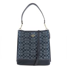 Nwot Coach- Mollie Bucket Bag In Signature Chambray In Gold Denim Multi Signature Chambray And Smooth Leather Center Zip Compartment Snap Closure Detachable Handle With 10" Drop Detachable Strap With 20 1/2" Drop For Shoulder Or Crossbody Wear 11" (L) 111/2" (H) X 3 3/4" (W) Style No. Ch229 Coach Mollie Bucket Bag, Coach Mollie, Branding Coach, Signature Canvas, Womens Tote Bags, Smooth Leather, Coach Bags, Blue Gold, Chambray