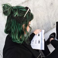 Hair Color Crazy, Colorful Hair, Hair Colours, Hair Envy, Colored Hair, Crazy Hair, Green Hair