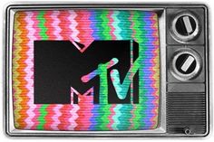 an old tv with the letter m on it