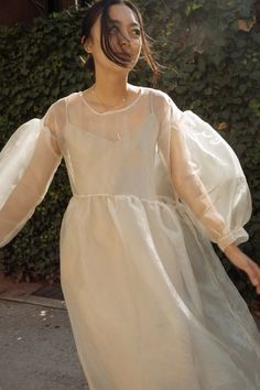 (1) Jayme Dress in Oat Organza – et Tigre Poofy Dress, Nails Fashion, Organza Dress, Oversized Dress, Matches Fashion, Sheer Dress, Favorite Dress, Bridal Wear, Wedding Outfit