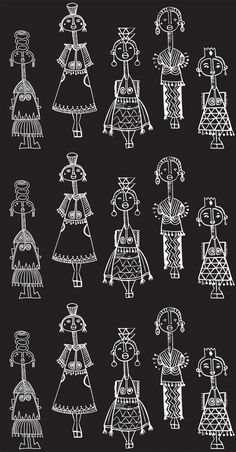 an image of different designs on a black background