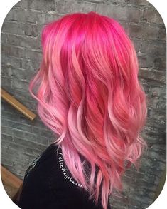 Starfire Hair Hombre Pink Hair, Dimensional Pink Hair, Valentines Day Hair Color, Two Tone Pink Hair, Hair Blond, Pretty Hair Color