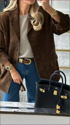 Style tips for suede jackets are a game-changer for your fall outfits 2024. You'll find endless ways to rock this versatile piece, from casual to dressy. Save this pin to level up your outfit game and always have fresh styling ideas at your fingertips. #styletips #suedejacketoutfit #falloutfits2024 Suede Jacket Outfit, Perfect Fall Outfit, Suede Blazer, Brown Long Sleeve, Jacket Fashion, Button Jacket, Mode Inspo, Outfit Inspo Fall