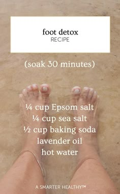 Foot Detox Soak, Body Detoxification, Healthy Detox, Body Detox, Detox Your Body, Detox Cleanse