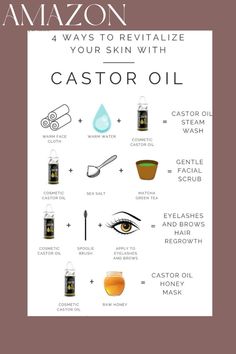 Elevate your beauty game with nutrient-rich castor oil! Achieve bold lashes, fuller eyebrows, and rejuvenated hair with our organic formula. Plus, moisturize dry skin and create DIY beauty products. Enhance your self-care routine with the perfect blend of castor oil and essential oils. #BeautyRoutine #NaturalBeauty #HealthyHair #GlowingSkin #DIYBeauty #SelfCareGoals Castor Oil Mascara, Uses For Caster Oil, Castor Oil For Loose Skin, Castor Oil For Detoxing, Castor Oil Face Mask Diy, How To Get Clean Skin Naturally, Castor Oil With Essential Oils, Castor Oil For Skin Faces, Caster Oil Uses Natural Remedies