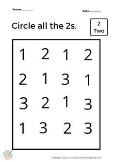 a printable worksheet for the number 1 to 10, with numbers on it