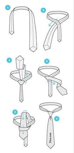 instructions for how to tie a necktie