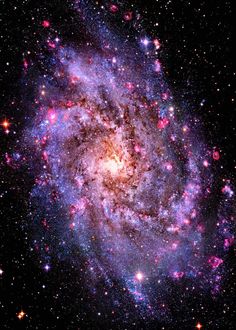 the galactic spiral galaxy with stars in the background