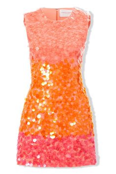 CAROLINA HERRERA-Sequin Mini Dress-SUNSETML Pink Street, Pre Fall Collection, Casual Evening, Boho Luxe, Scarf Headband, Swim Skirt, Sequin Mini, Dry Clean Only, Sequin Mini Dress