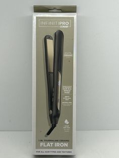 INFINITIPRO by Conair Tourmaline Ceramic 1" Digital Flat Iron, Black CS1000. Ceramic Flat Iron, Flat Iron, Tourmaline, Ceramics, Black