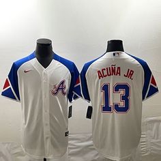 Hey Atlanta Braves fans! Get this game jersey for your OF Ronald Acuna Jr. Ronald Acuna Jr, Game Jersey, Oklahoma City Thunder, Nba Jersey, Dallas Mavericks, San Antonio Spurs, Seattle Mariners, Toronto Blue Jays, Philadelphia Phillies