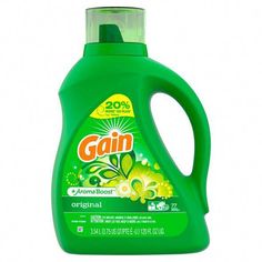 gain liquid with aloet on the top and green leaves in the bottom bottle