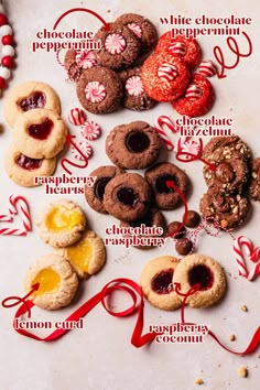 a bunch of cookies that are on a table