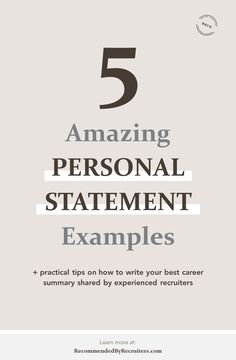 the 5 amazing personal statement examples