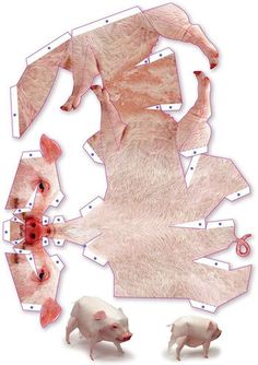 pigs cut out from paper and placed on top of each other